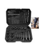 XSTARYE 26 Pièces Kit Extracteur de Vis Cassée Douille Extracteur de Boulon Avec Adaptateur Hexagonal Extracteurs de Tarauds pou