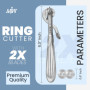 MJW Coupe-Bague Avec 2 Lames de Rechange – Outil de Coupe de Bijoux d'urgence en Acier Inoxydable, Instrument Idéal de Premiers 