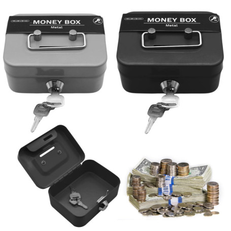 2 Boîtes à Argent Verrouillables avec Fente de Sécurité : Boîte à Argent LEKEFETO Verrouillable Petite Boîte à Argent avec clé M