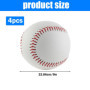 LEKEFETO 4 pièces de balles de Baseball Professionnelles Cousues à la Main Baseball 9 Pouces PU Soft Basebälle Match Elite, Soft