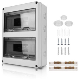 Coffret Electrique Etanche Exterieur Boîtier: Boîte Etanche Electrique Exterieur IP65, Tableau Electrique 2 Rangées, Boîtier Ele
