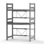 Glovios Support pour Micro Onde et Four Extensible Etagere Micro-Ondes 3 Niveaux, Support en Métal Four à Micro-étagère pour Mic
