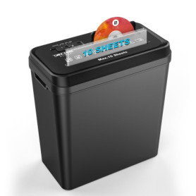 SINCHEREU Destructeur de Documents, Coupe en Bandes de 12 Feuilles, destructeur de CD/Cartes de crédit, avec Protection Contre l
