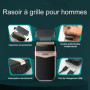 VGR 331 Rasoir Double Feuille pour Homme, Rasoir Électrique de Voyage, Rasoir Portable pour Barbe et Visage, Recharge USB, Longu