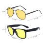 2 pièces de lunettes de conduite, lunettes de vision nocturne pour la conduite, lunettes de conduite avec verres jaunes, adaptée
