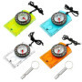 CHROMACRAFT 4 Boussoles D'Extérieur Et 2 Sifflets Métalliques, Boussole Étanche, Boussole Multifonctionnelle, Boussole Portable,