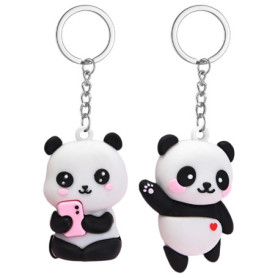 Porte-Clés Panda 2 Pièces, Porte-Clés De Dessin Animé Mignon, Porte-Clés Cadeaux, Porte-Clés Créatifs, Décorations Amusantes