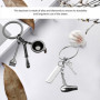 Porte-Clés De Coiffeur 2 Pièces, Porte-Clés Cadeau, Porte-Clés Design Créatif, Porte-Clés Outil De Coiffeur