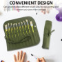 1 trousse à crayons en toile, outil de rangement pour pinceaux, trousse à crayons portable, rideau de stylo avec 22 compartiment