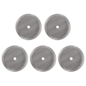 Lot de 5 filtres de rechange pour cafetière à piston - Filtre à café en acier inoxydable - Réutilisables pour cafetière à piston