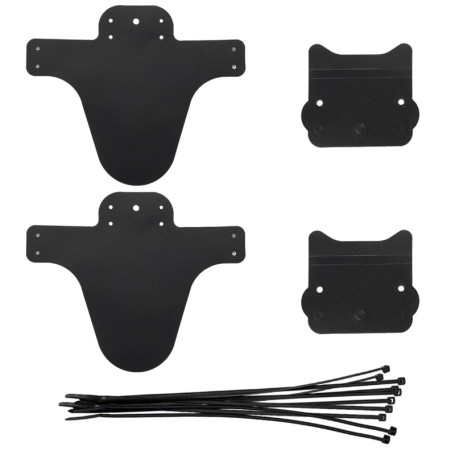 JTMKYO Lot de 2 garde-boue noirs pour vélo, garde-boue de VTT, garde-boue avant et arrière, compatibles avec la plupart des vélo