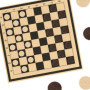 Jeu d'Échecs et de Backgammon 48 Pièces - Jeu Éducatif pour Dames - Pièces Rondes en Bois - Figurines Internationales - Accessoi