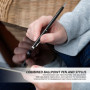 Lot de 10 stylets avec 1 étui à stylo, 2 en 1 stylet et stylet, stylo à bille à encre noire pour smartphones, tablettes et papie