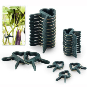 ANCLLO Lot de 20 Pinces Douces pour Plantes et Fleurs - Clips de Support Réglable pour Plantes Caches de Tuteurs de Jardin Struc