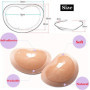 Nanxin 2pcs Rembourrage de Soutien-Gorges en Silicone Souple pour Maillots de Bain et, Auto-Adhésif Coussinets Amovibles