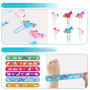 JOYUE 50 PCS Anniversaire Licorne, Bracelets, Porte Clés, Tatouage Enfant, Epingle à Cheveux, Signet, Bracelets Slap, Jouet Kit 