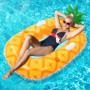 COOLJOYA Flottant Hamac Gonflable Hamac Flottant Piscin Recliner Matelas Fauteuil Gonflable Chaise Longue Flotteur Jouets de Pis