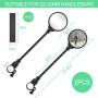 Gvolatee 2 Pièces Retroviseur Velo, 360° Réglable Retroviseur Trotinette Electrique, Rétroviseur Vélo Guidon pour Guidon 22-32mm