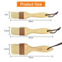 OTTYMO 3 Pcs Brosse Barbecue à Poils Riches Pinceau à Pâtisserie Brosse BBQ avec Manche Bois Outils Barbecue Brosse à Pâtisserie