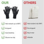 Newpop Gants de Barbecue, Universel Gants Four Anti Chaleur Jusqu'à 800°C, Antidérapants Silicone Ignifuge Gant Cuisine avec Pro
