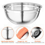 Newaner 5 pièces bols à mélanger, saladier bol à en acier inoxydable avec Coloré couvercle hermétique, 4.5L / 3.5L / 2.5L / 2L /