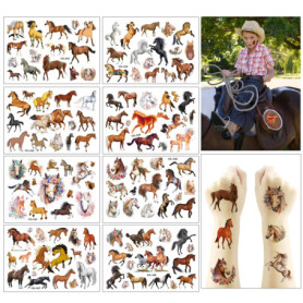 YPYMOD 8 Feuilles Tatouage Temporaire Etanche, Fournitures de Fête D'Anniversaire Tatouage Temporaire Enfant, Autocollants de Ta