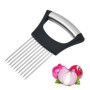 YPYMOD Porte Tranche Oignons, Coupe-Citron, Coupe-Légumes, Alimentaire Tranche Assistant(Noir, 10 Aiguilles D'oignon de 7cm)