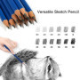 YPYMOD 12pcs Crayon Dessin Professionnels,Crayon Graphite, Ecriture Douce Croquis Crayon Papier Dessin, Adaptée aux Enfants, Adu