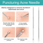 iCovalescent 7 Pièces Extracteur Point Noir, Pince a Point Noir, Acier Inoxydable Enlever Point Noir Outils pour le Visage