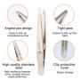 Eupneicu Pincette, Pince A Epiler Professionnelle Pour Les Sourcils, Pointes Inclinées, Pincettes En Acier Inoxydable, Pour Sour