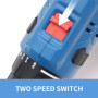 HERZO Perceuse/Visseuse Réglage Double Vitesse 300W 20 + 1 couple avec 4m durée cable à domicile quotidienne travaux de forage