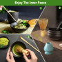 VMUTGA MA-01 Accessoire de Cérémonie du Matcha Japonais, Fouet Matcha en Bambou Naturel, Cuillère Traditionnelle, Cuillère à Thé