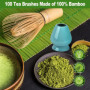 VMUTGA MA-01 Accessoire de Cérémonie du Matcha Japonais, Fouet Matcha en Bambou Naturel, Cuillère Traditionnelle, Cuillère à Thé