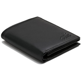 Fa.Volmer ® Porte-monnaie pour homme en cuir d'agneau véritable, doux et velouté, format vertical | 10 compartiments pour cartes