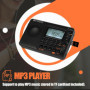Retekess V115 Radio Portable,Petite Radio Rechargeable,FM AM SW, Piles et Secteur,Carte TF,Enregistreur, MP3,Minuterie de Sommei