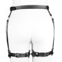 KOEMCY Punk Taille Harnais Ceinture Noir Cuir Harnais Corps, Chaîne de Taille Ceinture de Cuisse Réglable Ventre Courroie Strapp