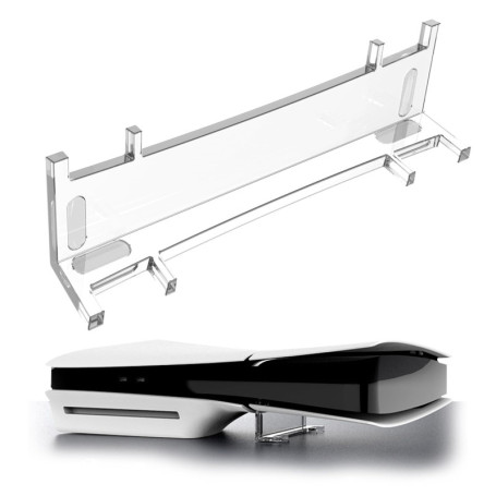 Support PS5 Slim Horizontal,Support Ps5 Slim,Socle PS5 Slim,Acrylique Transparent Support Horizontal PS5 Slim,Support Playstatio