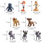 HERMJ Le Roi Lion Figurines 12 Pièces,Lion King Figurine Gâteau Topper, pour Enfants Décor de Fête
