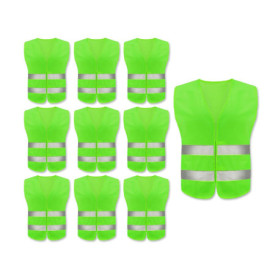 Hitopin Gilet de Sécurité, 10PCS Gilet de Sécurité Réfléchissant, Gilet Réfléchissant, Gilet De Sécurité Haute Visibilité, Gilet