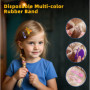 Lot de 2 000 petits élastiques à cheveux en caoutchouc avec 16 outils de coiffure, 32 couleurs, mini élastiques à cheveux pour f