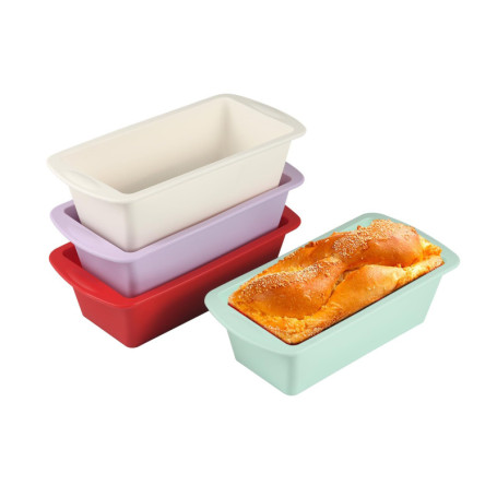 FHISKUNYU Moule Gâteau Silicone, Moule Silicone Air Fryer, Set de 4 Moules à Pâtisserie – Flexibles, Antiadhésifs et Faciles à N