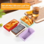 FHISKUNYU Moule Gâteau Silicone, Moule Silicone Air Fryer, Set de 4 Moules à Pâtisserie – Flexibles, Antiadhésifs et Faciles à N