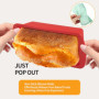 FHISKUNYU Moule Gâteau Silicone, Moule Silicone Air Fryer, Set de 4 Moules à Pâtisserie – Flexibles, Antiadhésifs et Faciles à N