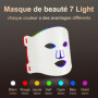 Profey Masque Led en 7 Couleurs, Masque Led Visage a Des Effets Rajeunissants, Anti-Âge et Anti-Rides, Blanc Led Mask