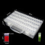 64 Grilles Diamond Painting Accessoires Boite de Rangement, Amovible en Plastique Broderie à Compartimen, 5D Diamant Outils de P
