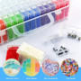 64 Grilles Diamond Painting Accessoires Boite de Rangement, Amovible en Plastique Broderie à Compartimen, 5D Diamant Outils de P