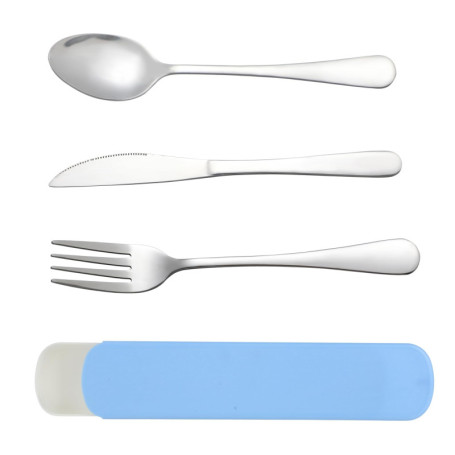 Ensemble de couverts portables - Couverts de camping portable - Couverts de camping - set de 3 - réutilisables - faciles à trans