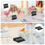 Ardoise - mini ardoise 100 x 75 mm - marque-place et porte-nom de table - 20 ardoises effaçables avec 2 craies et 1 chiffon de n