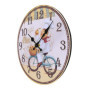 Lafocuse 30cm Horloge Murale Cuisine Bois Vintage, Silencieuse Pendules Murales Chef, Retro Design sans Tic-tac Déco pour Restau