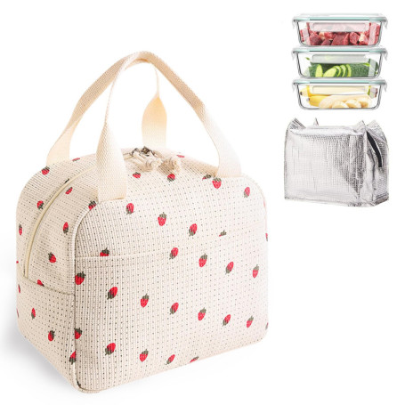 Sac Isotherme Repas Pour Homme Femme Enfant, Lunch Bag à Déjeuner Fraîcheur pour Femme, Sac à Lunch Isolé En éTanche réutilisabl